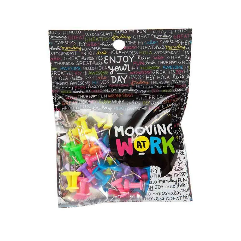 Push Pins Mooving Multicolor Fluo 50 Unidades Push Pins Mooving Multicolor Fluo
