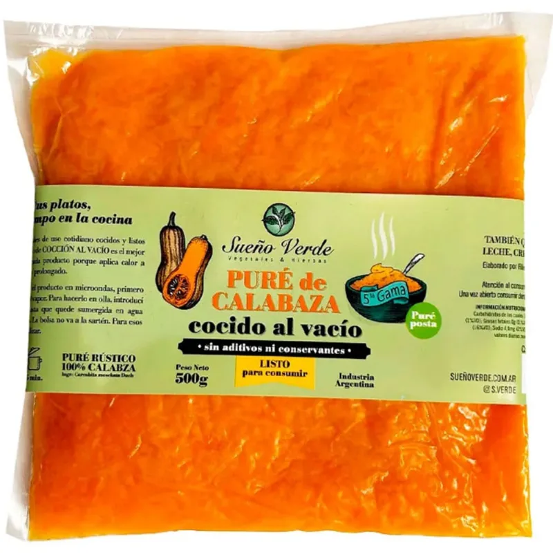 Calabaza cocida Sueño Verde al vacio 500 grs