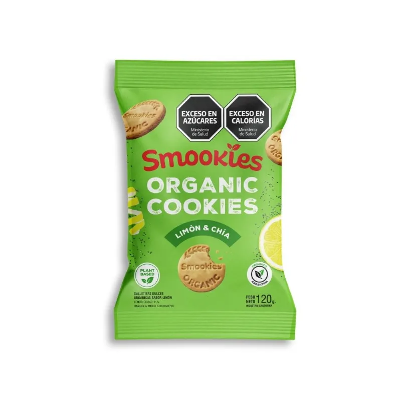 Galletitas Smookies Premium Orgánicas Limón y Chía x 120 g