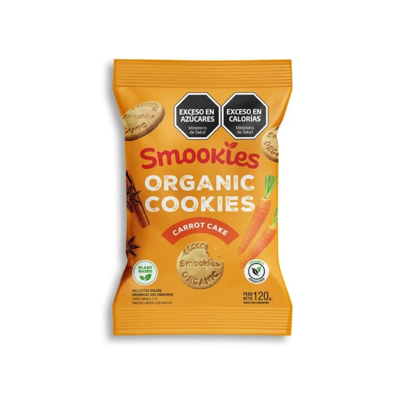 Galletitas Smookies Premium Orgánicas Carrot Cake x 120 g