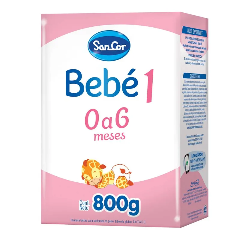 Leche En Polvo Sancor Bebe E1 Pwd 800gr