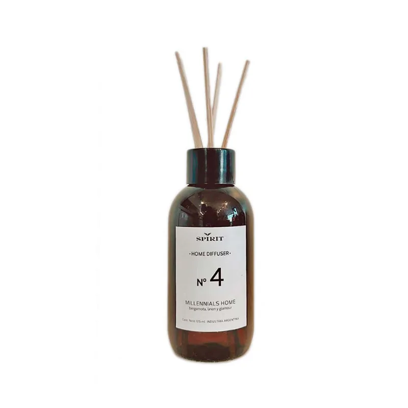 Difusor N° 4 Millenials Home Bergamota Linen y Glamour 125 Ml Aromas Spirit