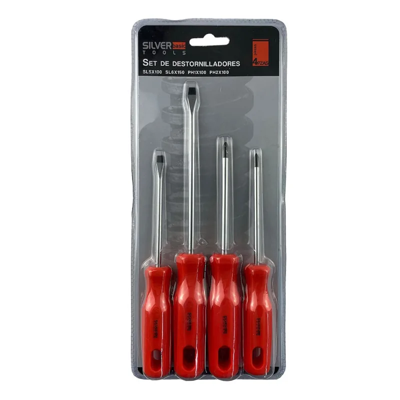 Set destornilladores Silver Shadow x 4 piezas