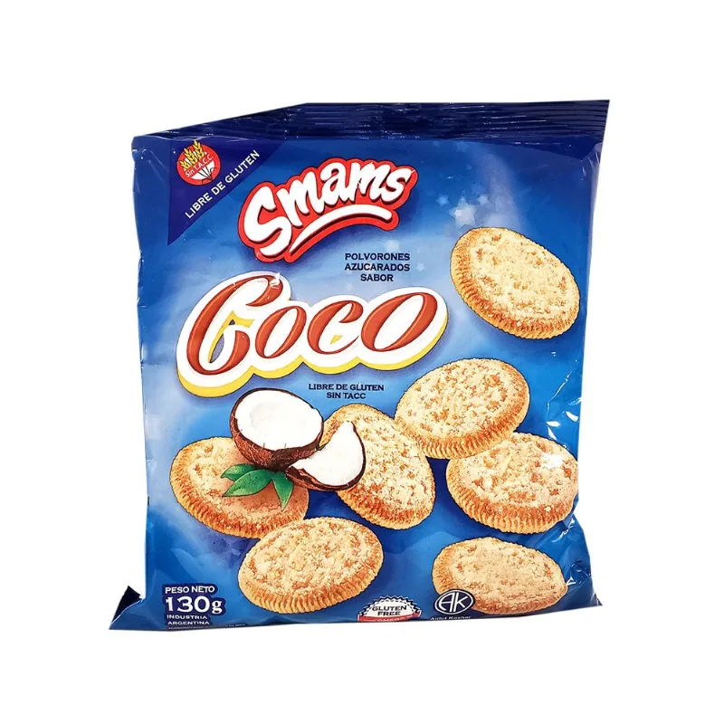 Galletitas Smams polvorones coco 130 g. SIN TACC