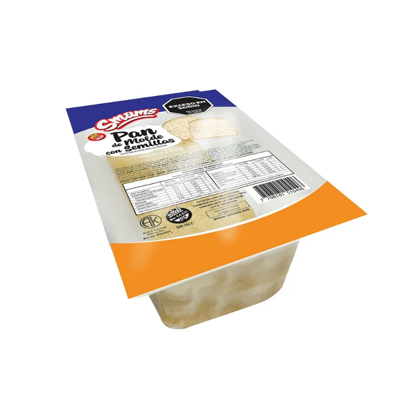 Pan De Molde Con Semillas 200 Gr Smams