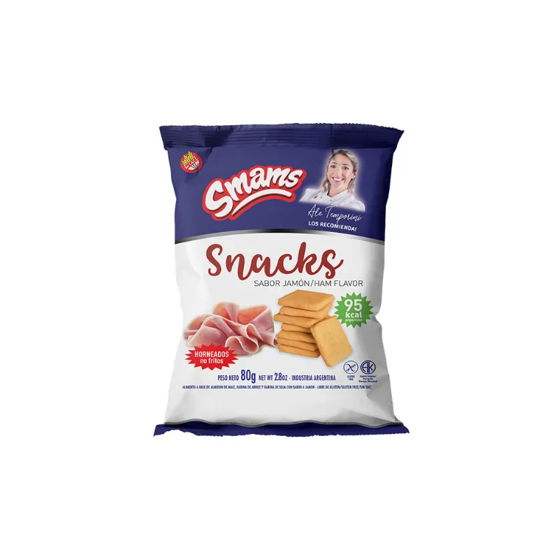 Snacks Horneados Sabor Jamón 80 Grs Smams Snacks Sabor Jamón 80 Gr Smams