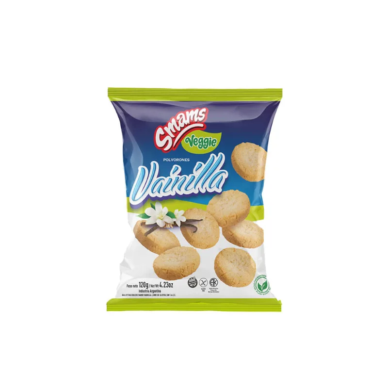 Polvorones Sabor Vainilla 120 Grs Smams Polvorones Vainilla Veggies 120 Gr Smams