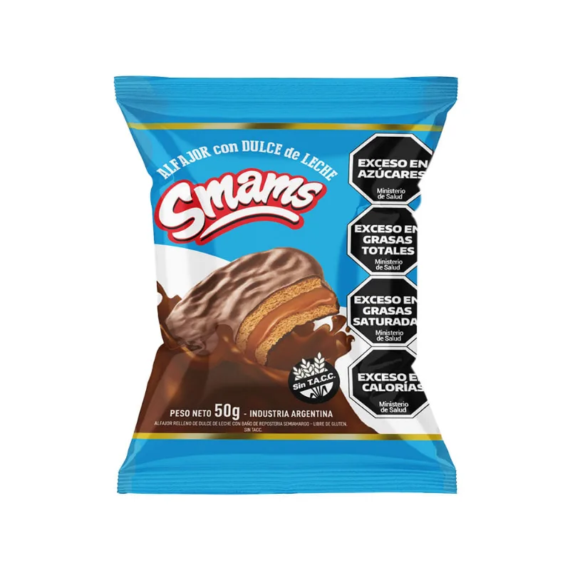 Alfajor Simple Con Dulce De Leche Smams 50 Gr