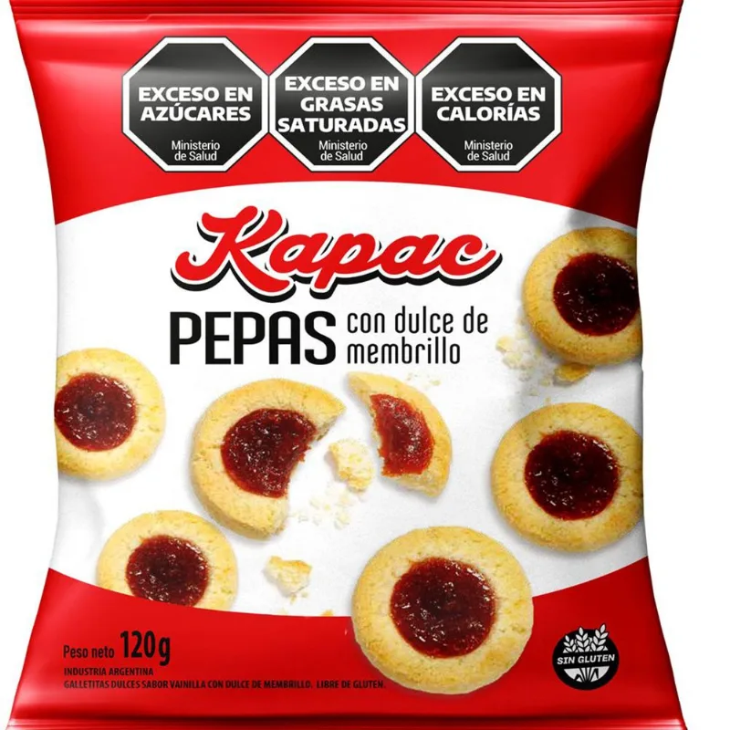 Galletitas pepas sin tacc Kapac 120 grs