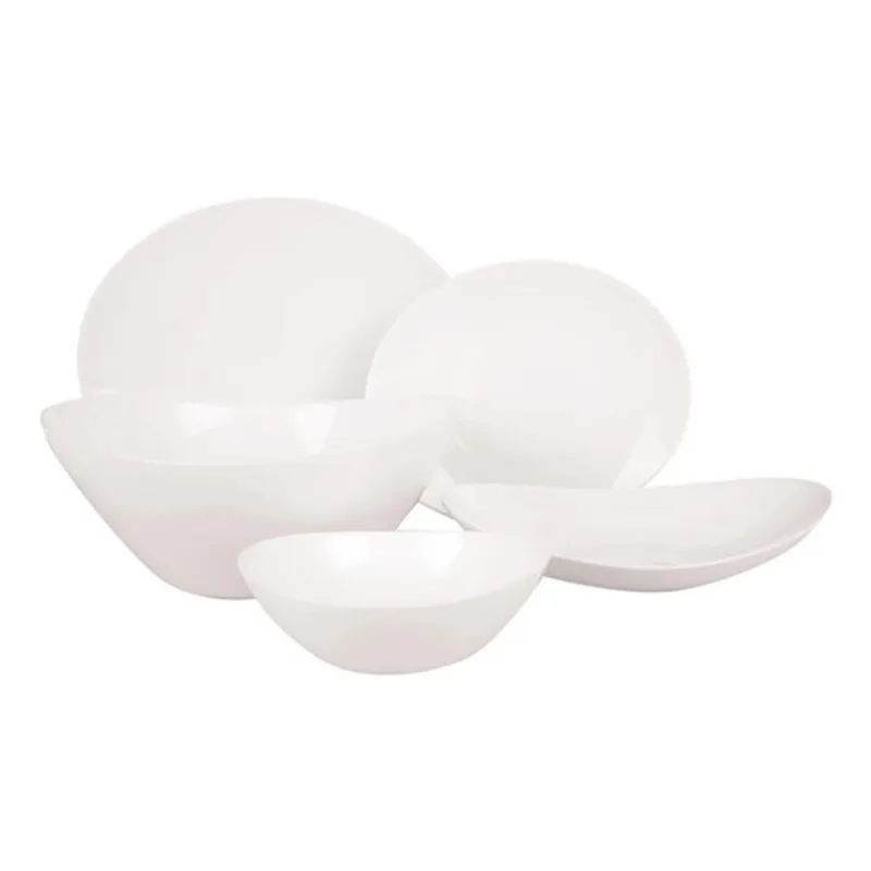 Set Vajilla De 25 Piezas Vidrio Oval Atenea Utile