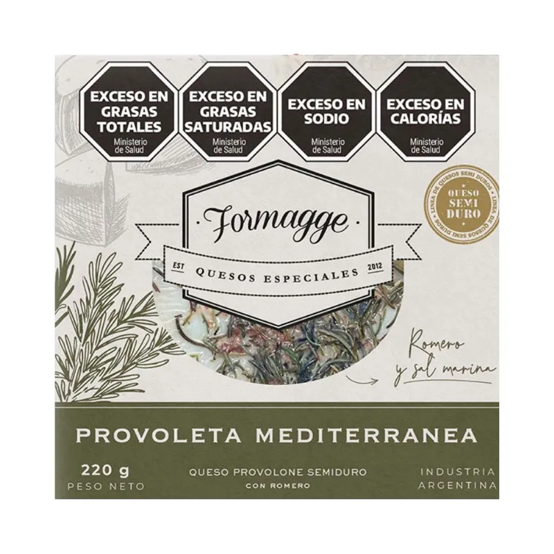 Queso Provoleta Premium Mediterranea x 0,22 Kg Formagge
