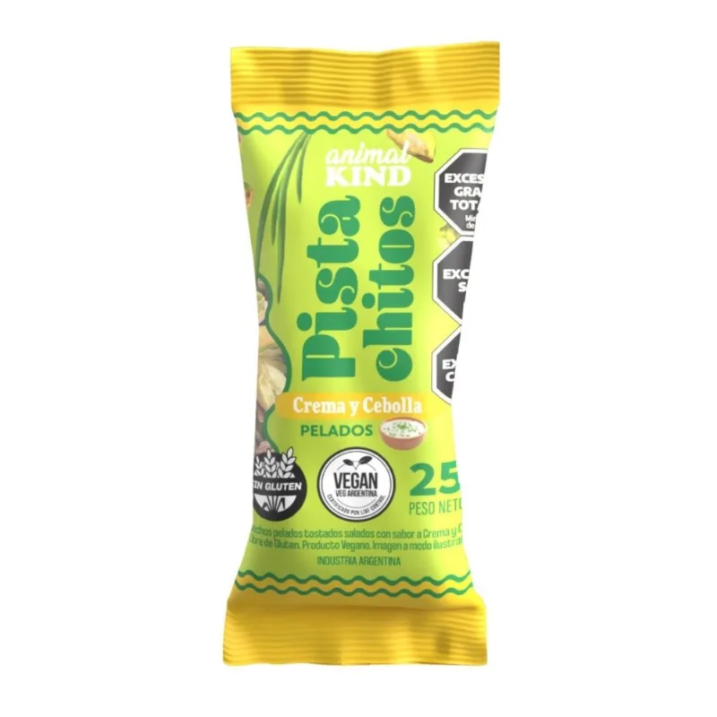 Pistachitos Animal Kind Pelados Cebolla y Crema x 25 g