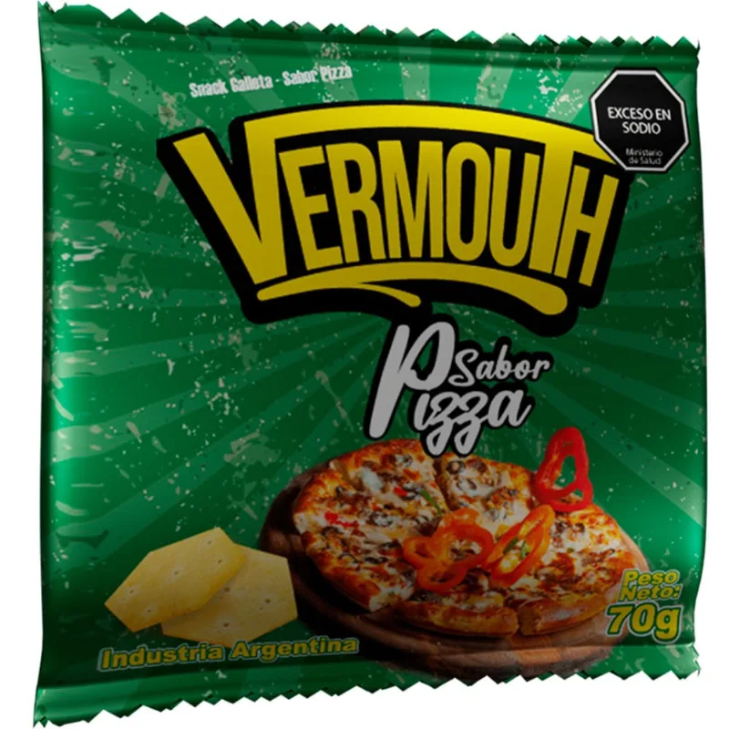 Galletitas Vermouth sabor pizza 70 g.