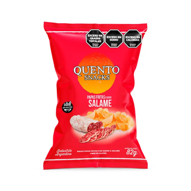 Papas Quento Snacks Salame 82gr