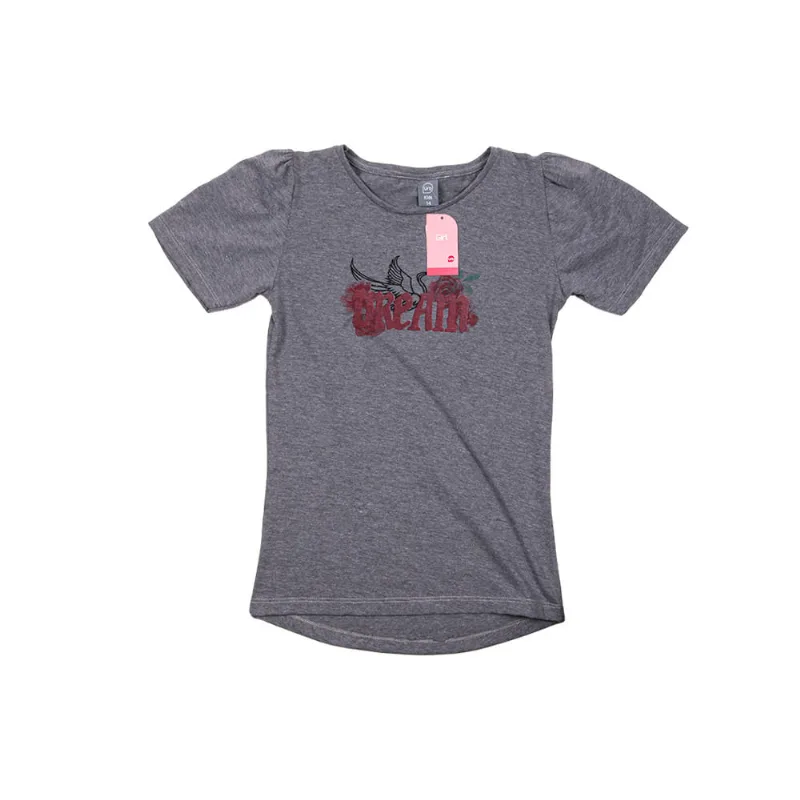 Remera Niña Manga Fruncida- V20