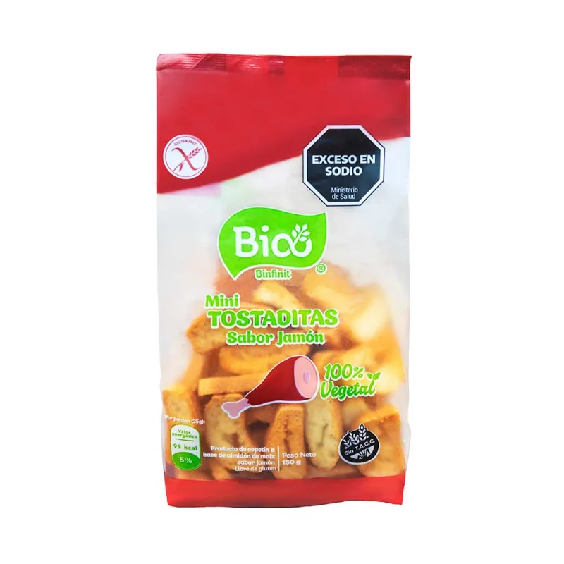 Minitostaditas Binfinit Sabor Jamón Sin Gluten 130 Gr