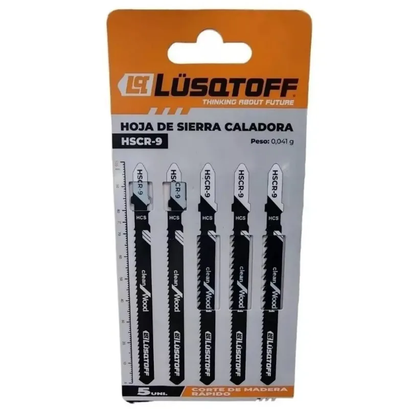 Set de Hojas De Sierra Lusqtoff Caladora Madera 5 Unidades 100mm