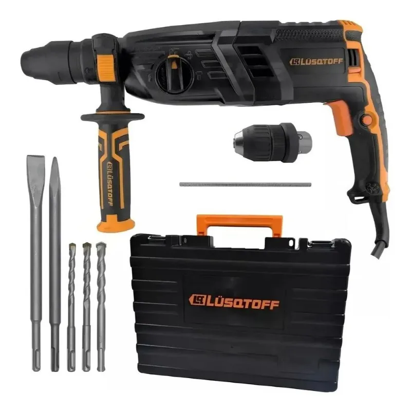 Rotomartillo Lusqtoff RML1100-9 1100w Sds Plus + Mandril Extra + Accesorios Black Series