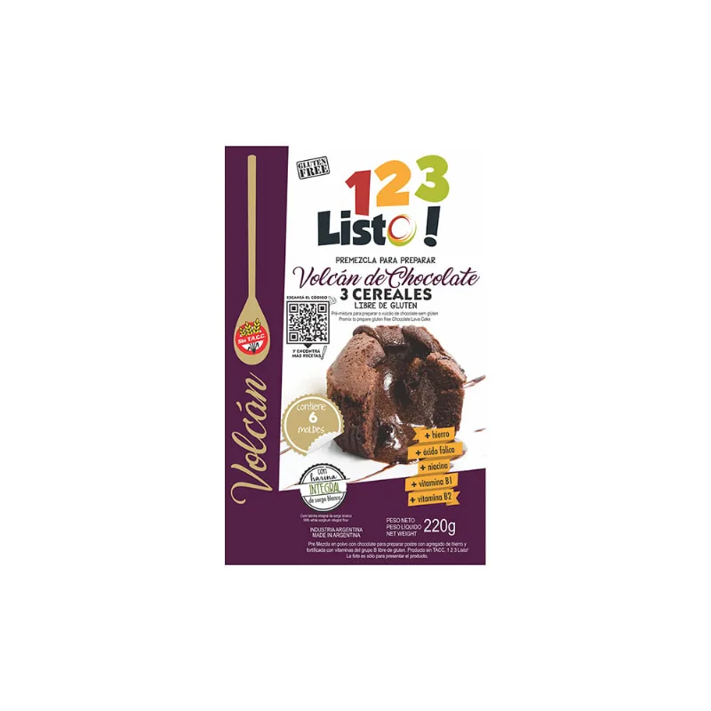 Premezcla Volcan De Chocolate 123 Listo 220gr