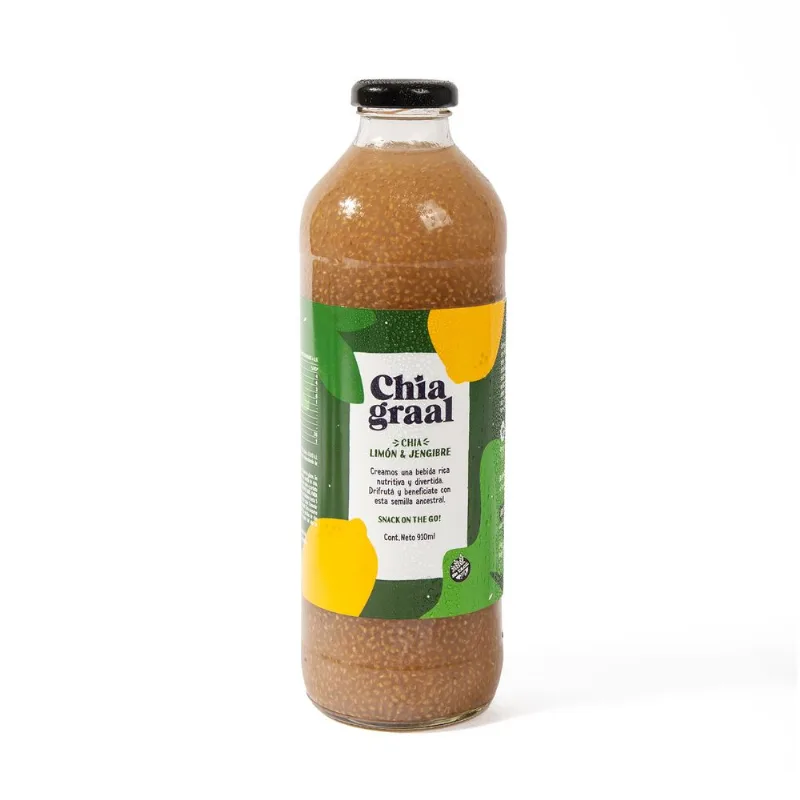 Jugo de limon jengibre y semillas de chia 910 ml