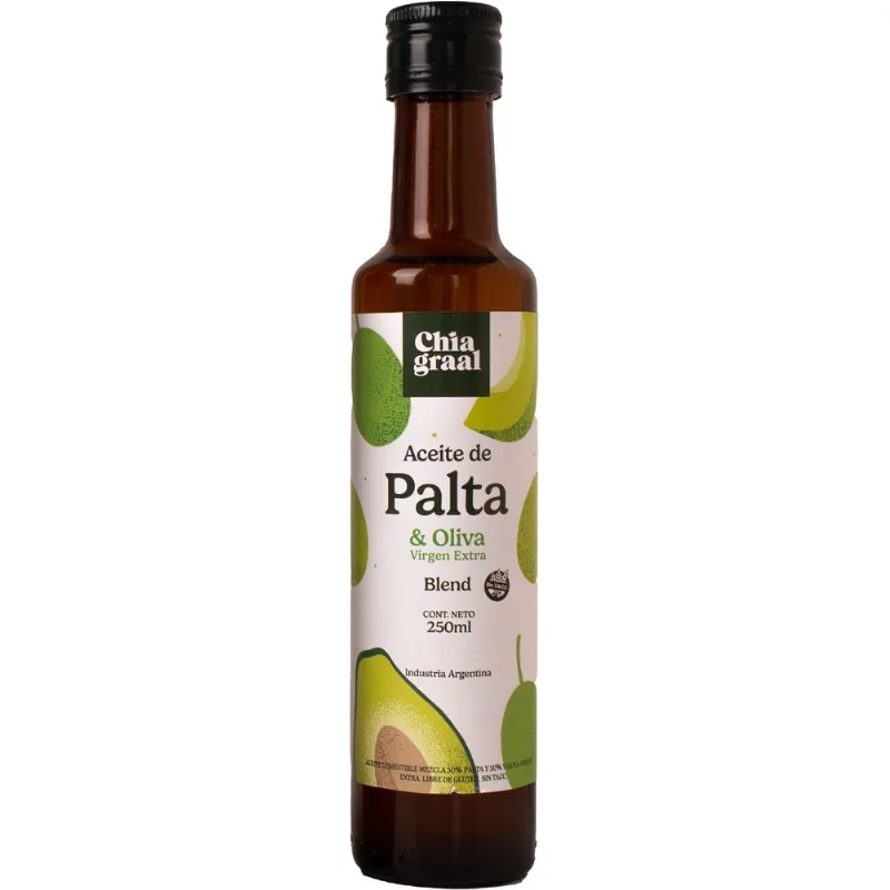 Aceite de palta y oliva Chiagraal extra virgen 250 ml