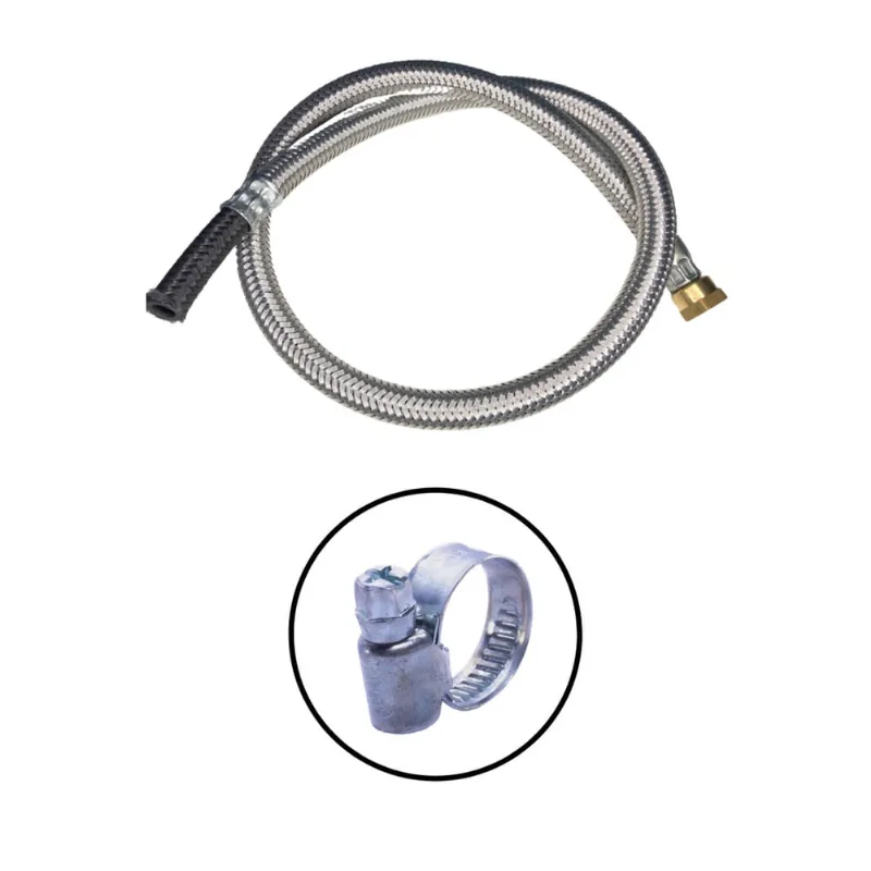 Flexível Nitrílico Para Gás 1m FxBM nbr 13419 + Abraçadeira