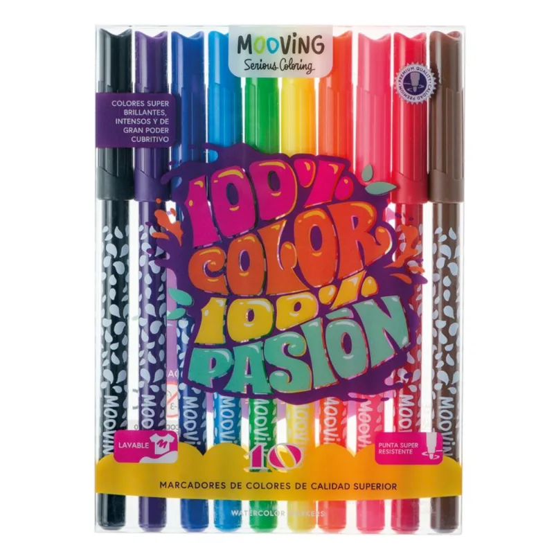 Marcador Mooving escolar coloring x 10 uni