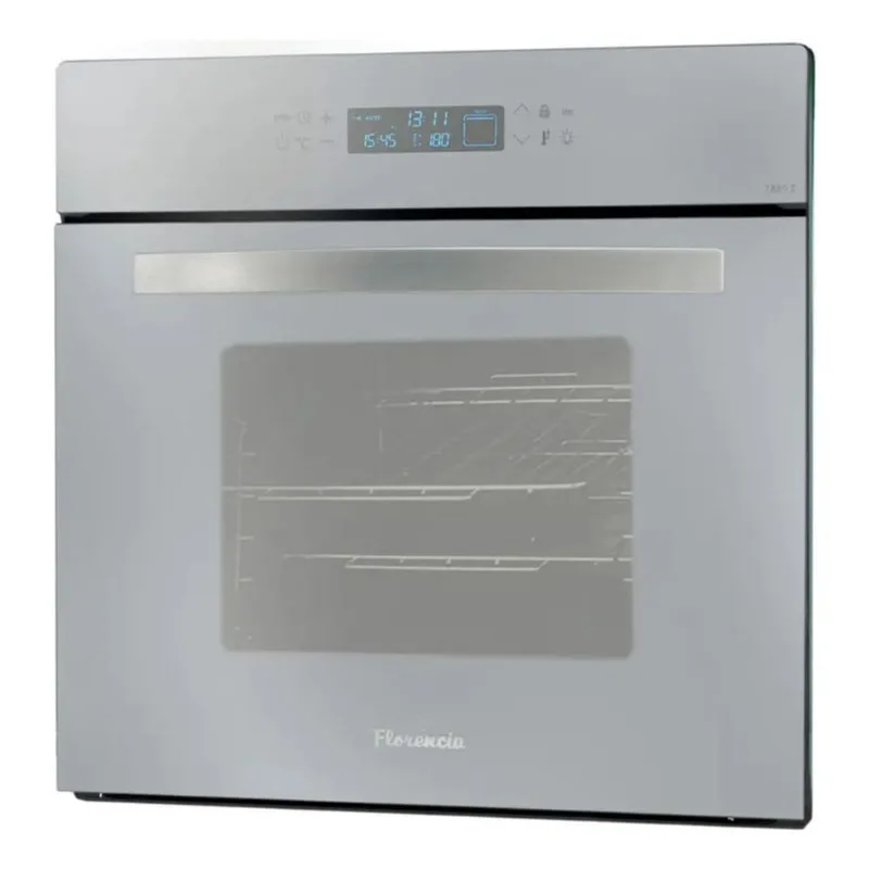 Horno Electrico De Empotrar Digital Espejado Florencia 64l Plateado