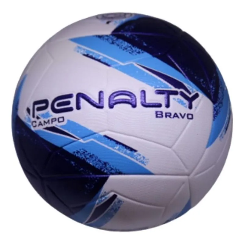 Bola Campo Bravo Penalty Azul Branco/azul/roxa