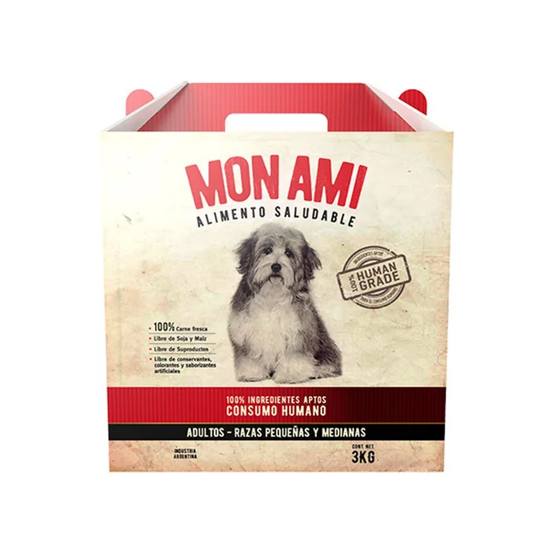 Mon Ami Alimento Human Grade c/Superfood Razas Peq. y Med. X 3 Kg