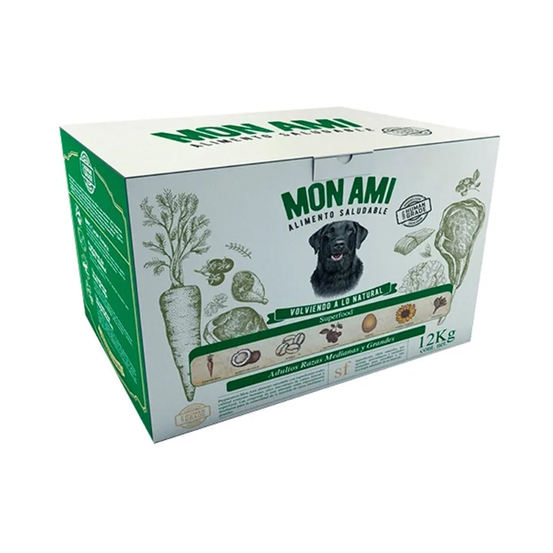 Mon Ami Alimento Human Grade c/Superfood Razas Med. y Gdes. x 12 Kg