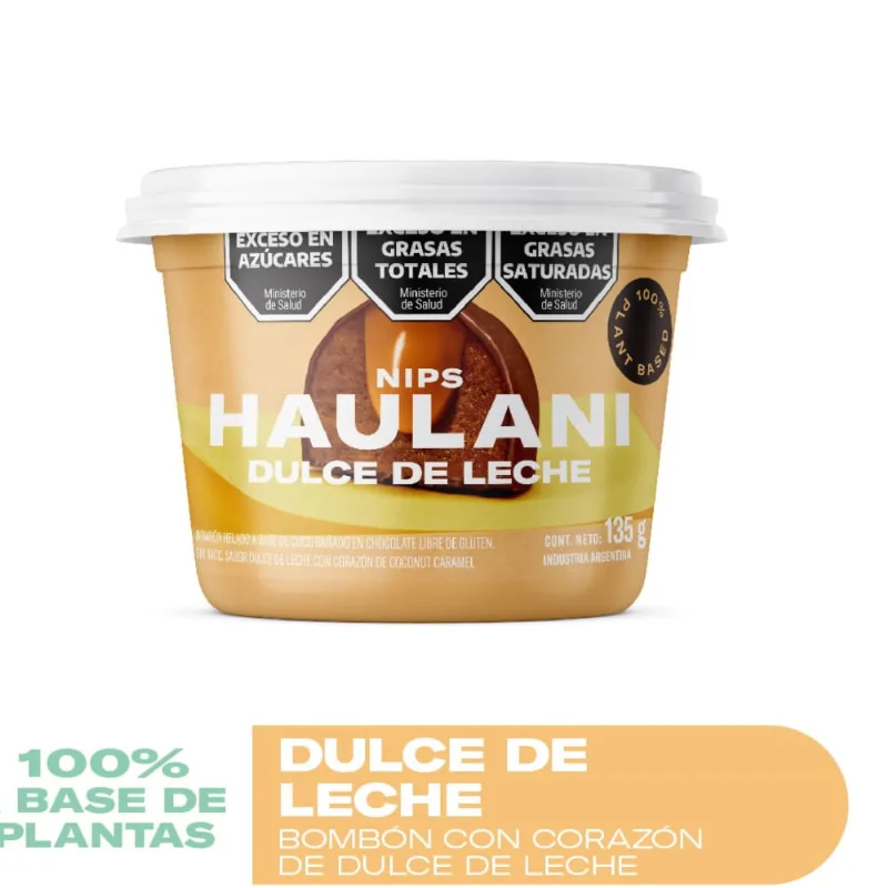 Bombón helado Haulani dulce de leche en pote 135 g.