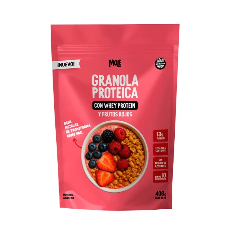 Granola Frutos Rojos 400gr Molé