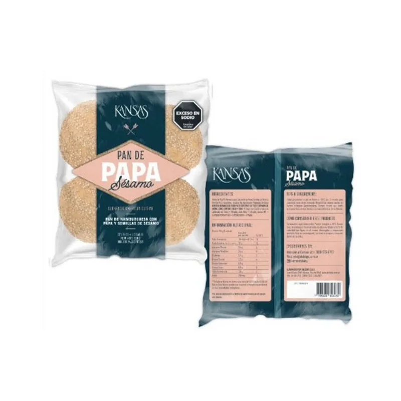 Pan De Hamburguesa De Papa Con Sésamo X 4 U Ka