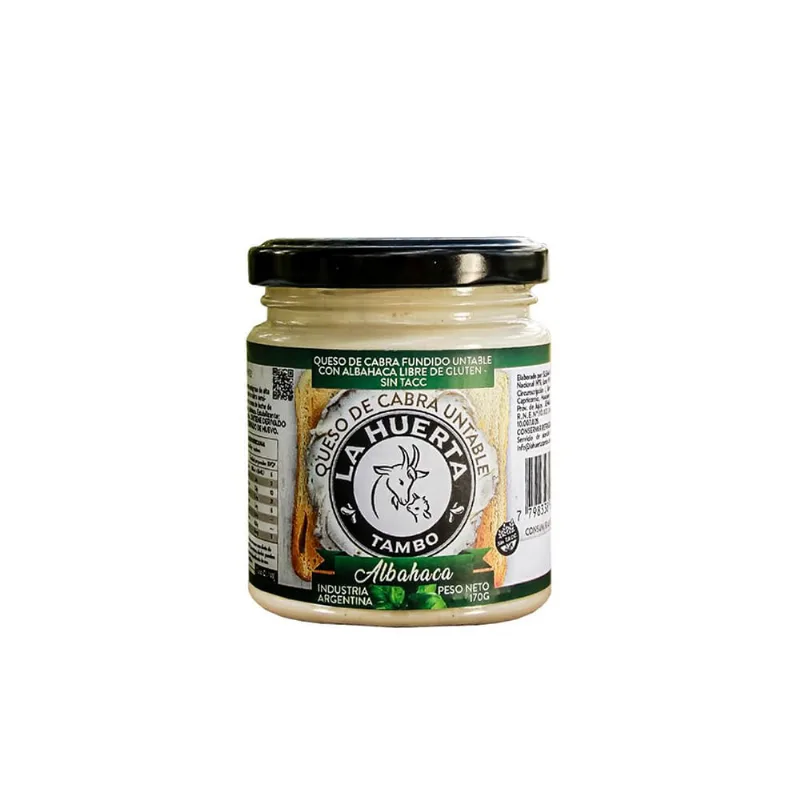 Queso Untable Cabra Huerta Tambo Con Albaca
