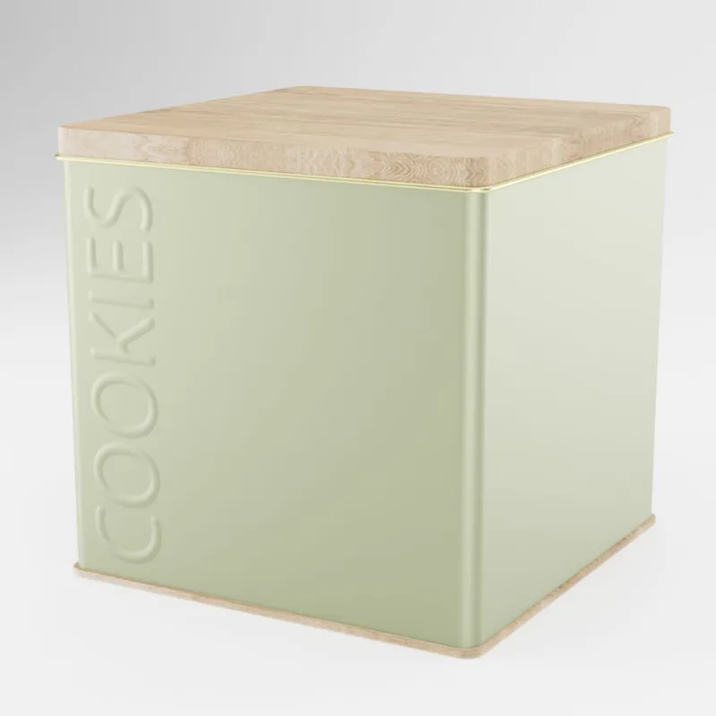 Lata Envaflu cookies 165x165x170 mm verde