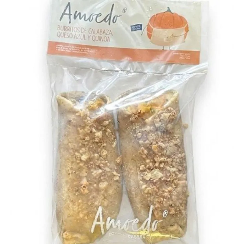 Burritos integrales Amoedo de calabaza y queso azul 260 grs