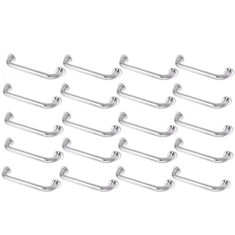 Alça Barra De Apoio Kit 20 Uni 30cm Inox Cromado Banheiro Acessibilidade