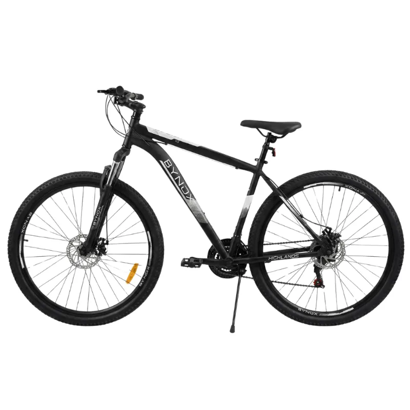 Bicicleta MTB BYNOX Highlands Acero R29 Talle M Negro-Blanco HE-MBEM29-NB