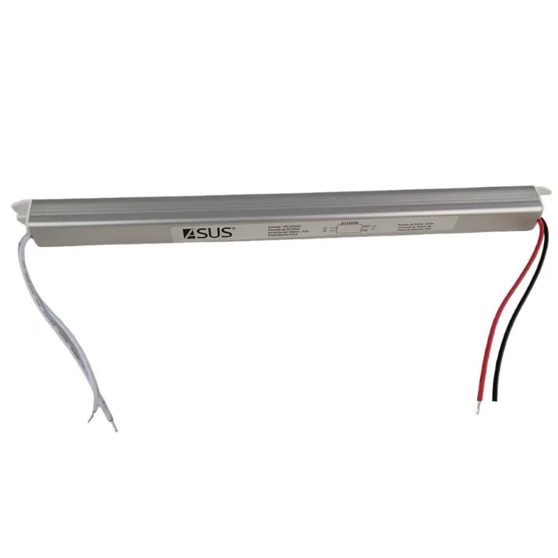 Fonte Slim Bivolt 36w Drive 12v 3a Perfil Fita Led Ip20 Lustre Luminaria Potente