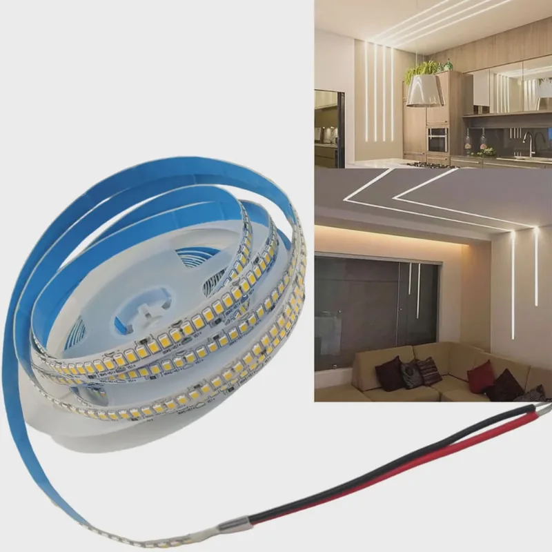 Fita Led 240 Leds 6500K 16w Sala Quarto Cozinha Teto Rebaixado Casa Decoraçao Iluminaçao Casa Loja Residencia Predio
