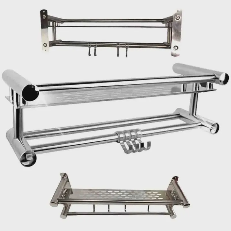 Organizador Cozinha Banheiro Aço Inox Porta Condimentos Tempero Shampoo Condicionador Sabonete Utensilios Multiuso Decoraçao
