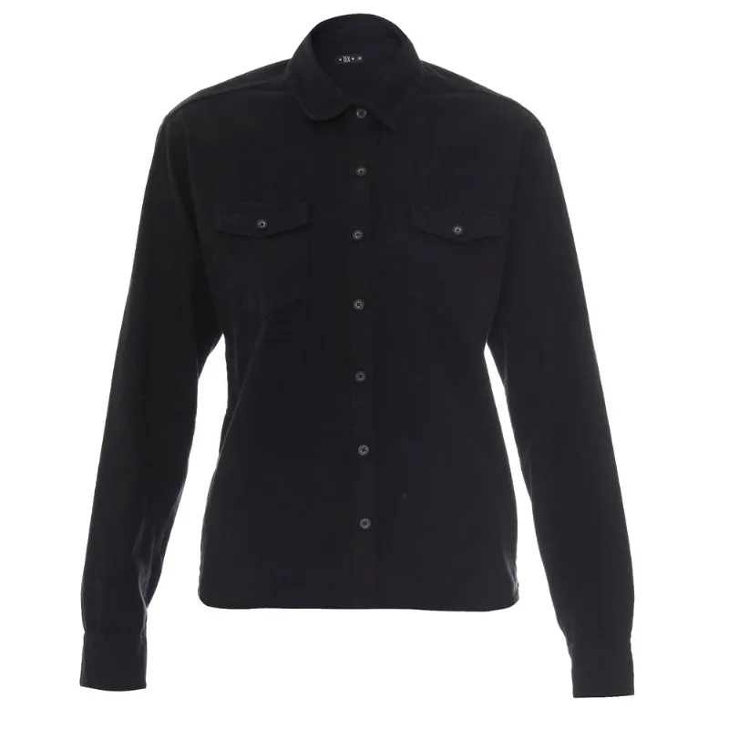 Camisa de jean Tex manga larga mujer talle 48 negro