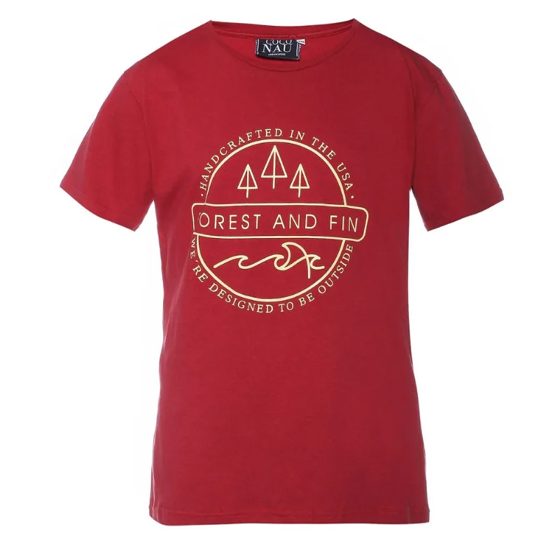 Remera Tex estampa Forest hombre talle S rojo