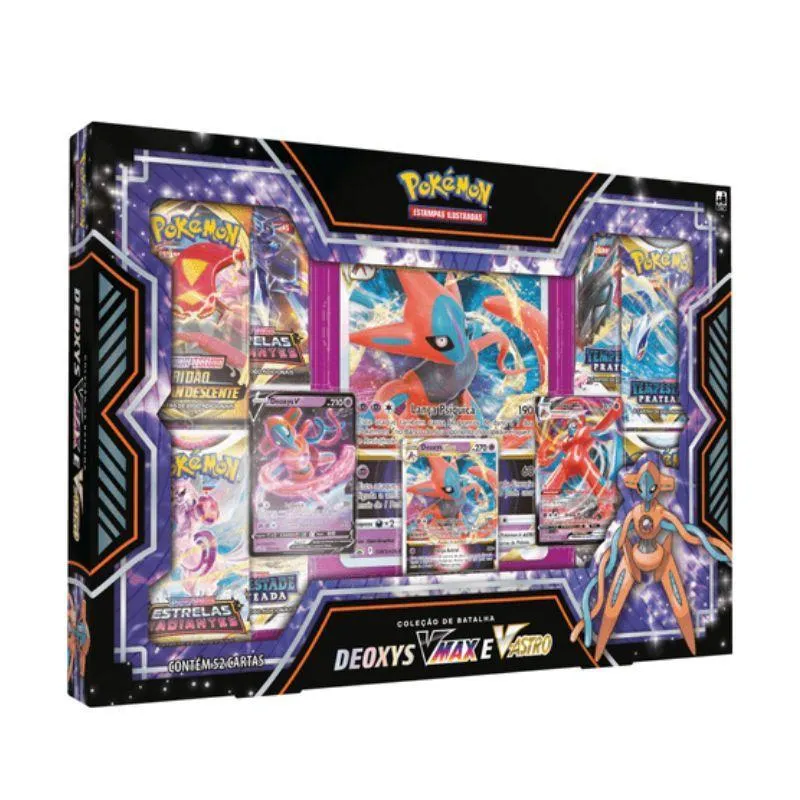 Pokémon Box Coleção De Batalha Deoxys Vmax E Vastro