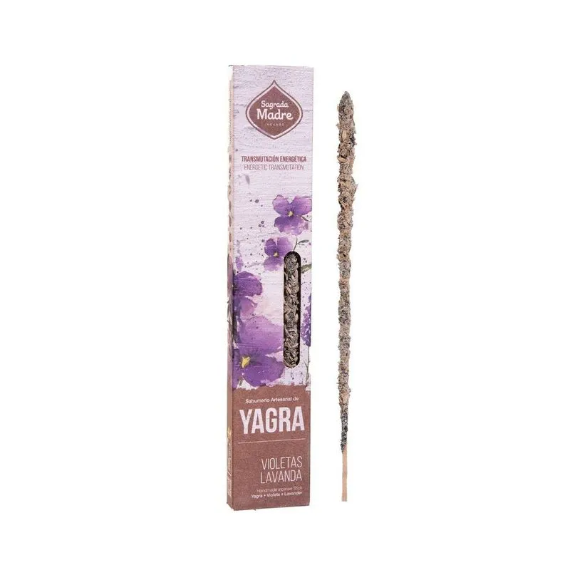 Incenso Natural Yagra Violeta E Lavanda Sagrada Madre