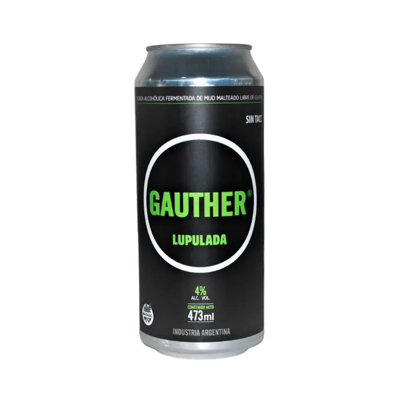 Cerveza sin tacc Gauther de mijo Lupulada 473 ml