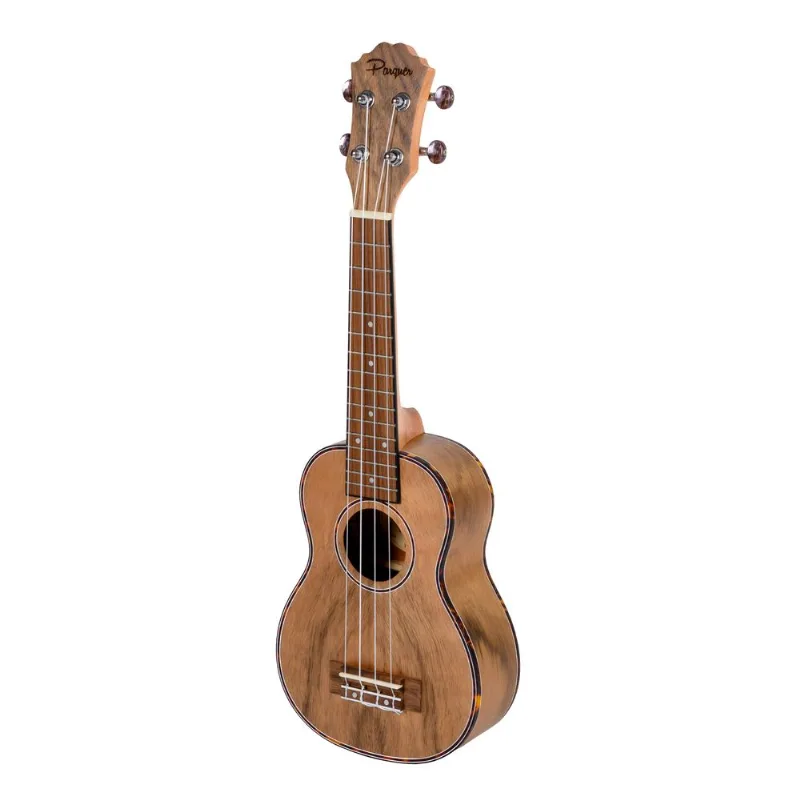 Ukelele Soprano Parquer Madera Cuerdas Aquila Con Funda