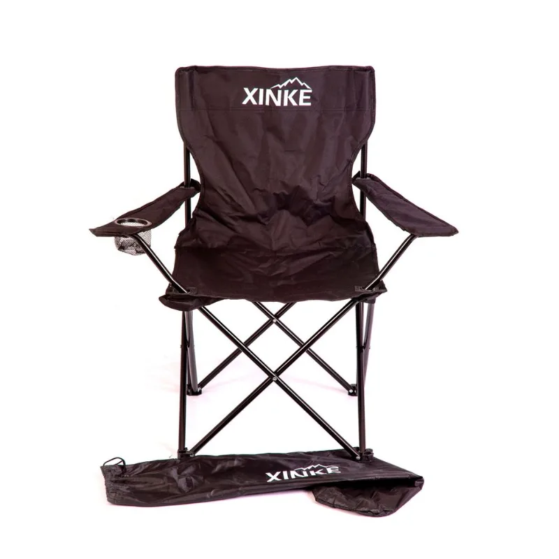 Silla de camping plegable xinke rojo con apoyabrazo