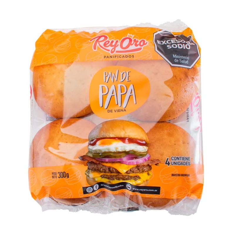 Pan De Hamburguesas De Papa Rey Oro 300g